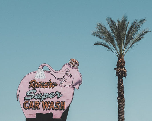 Elephant Car Wash - Neon Sign